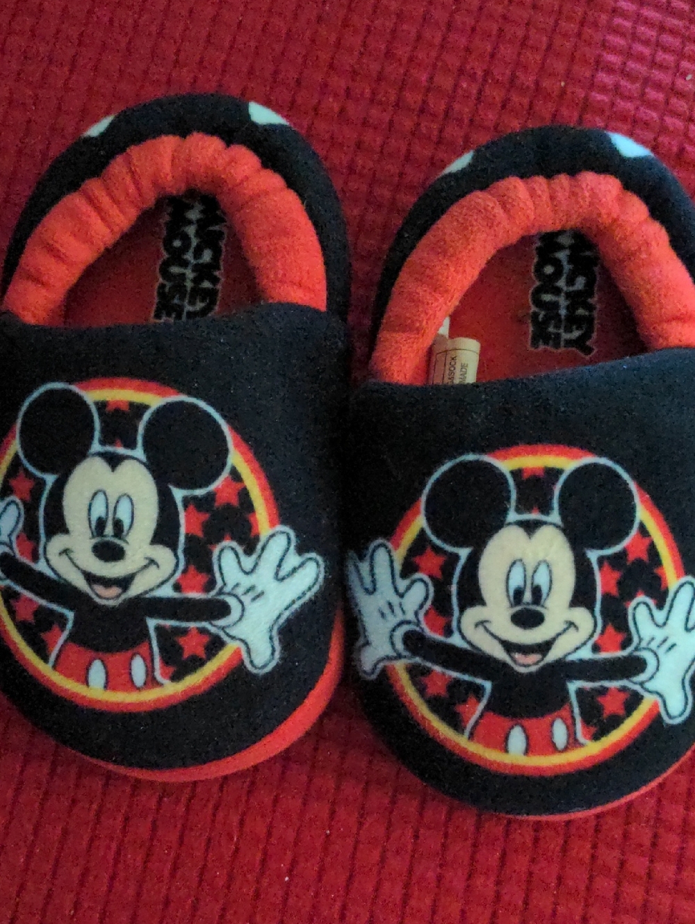 DISNEY MICKEY MOUSE SLIPPERS-  TODDLER SIZE 7/8